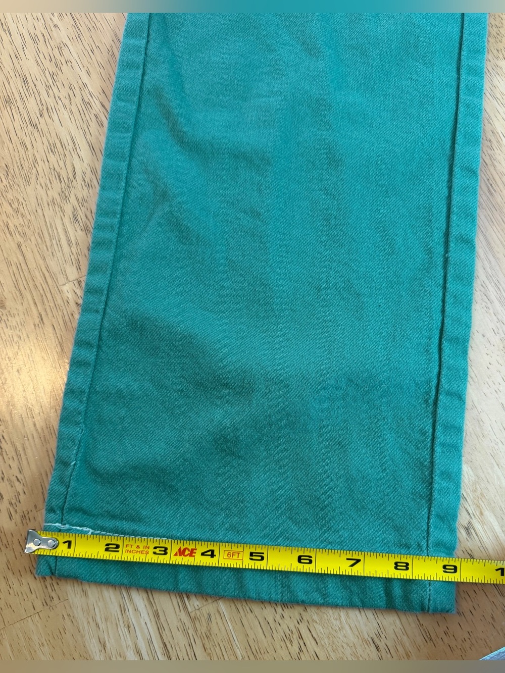 S.O.N.G. 90s Boyfriend Cargo Jeans Women's Size 13/31 Green High Rise Pockets - Picture 9 of 9
